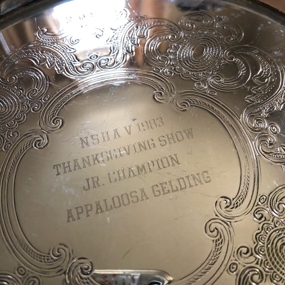 Vintage Silver plated plates engraved lot of two - Picture 3 of 8